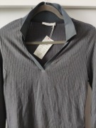 Szare nowe z metkami body prążkowane Reserved XL 42 