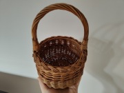 Wiklinowy kosz koszyk z rączką niewielki