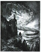 cykl 4 grafik „Demony” autorstwa Andrzeja Masianisa