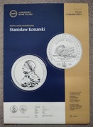 Folder Ogłoszenie do srebrnej monety 50 złotych STANISŁAW KONARSKI 