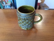 Kolekcjoberski kufel do piwa 0,5l - stara niemiecka ceramika. Sygnowany MR