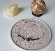 Bransoletka na nici Tygrysie żelazo i tygrysie oko Rękodzieło 