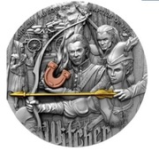 Srebrna Moneta 5$ Wiedzmin ,Chrzest Ognia