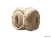 Nauszniki beżowe UGC składane futrzane nowe