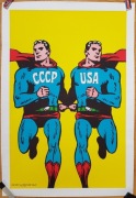 Superman ZSRR VS. USA Cieślewicz plakat 1968 RARE