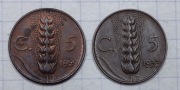 #1960 Włochy 5 centesimi 1929 i 1933