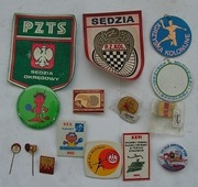 Pamiątki sportowe - wpinki, plakietki, znaczki