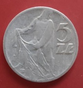 Moneta 5 złotych 1958 r. rybak