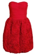 H&M czerwona gorsetowa sukienka garden Róże Rose Red dress Vinatge WESELE