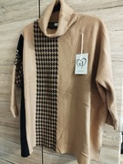 Sweter golf karmelowy oversize 