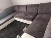 Narożnik w kształcie U z funkcją spania 