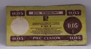 Bon towarowy 5 centów (1979) -seria HA Pekao Pewex 
