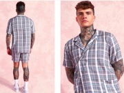 R43G010 KOSZULA W KRATĘ KRÓTKI RĘKAW BOOHOO M