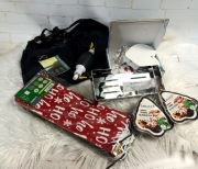 zestaw akcesoriów domowych lampka organizer do namiotu półka foremki mix