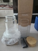 Szklana butelka Impact 360 ml w pokrowcu (szary) P436.780