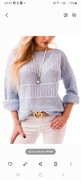 Sweterek ażurowy oversize baby blue L/XL