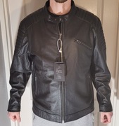 Nowa kurtka skórzana męska | 100% Skóra Bydlęca | Biker Racer | XL/XXL