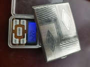 Papierosnica srebro złoto 