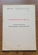 Radiomagnetofon RMS-475 instrukcja serwisowa