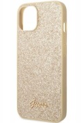 Guess iPhone 14 6,1" złote gold etui Glitter błyszczące brokat glam