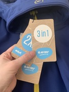 Kurtka 3w1 hi-tec xxl 2xl sportowa niebieska wodoodporna wiatrówka