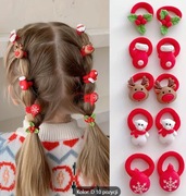 gumki do włosów Boże Narodzenie Mikołaj, upominek, ozdoba