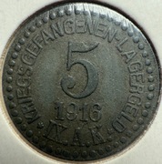 5 Pf IX.A.K. 1916 Kriegsgefangenen-Lager Zn