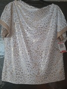 Piękna damska bluzeczka w złotą panterkę.