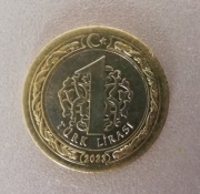 1 Turecki Lir, turk liras,rozne daty