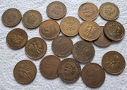 19x monety 5 zł złotych z 1976, 1977, 1979, 1980, 1982, 1984, 1986, 1987