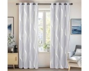 DECONOVO Zasłony zaciemniające termiczne 2x 140x245 cm– srebrnoszare