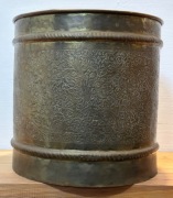 Ciekawa Duża Stara mosiężna DONICZKA z mosiądzu