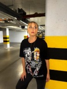 T-shirt czarny 100% bawełna z grafiką 