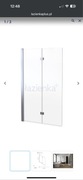 Parawan łazienkowy OLTENS SELA 115cm /140 cm dwuczęściowy 