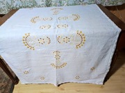 Lniany obrus ręcznie haftowany 163x100