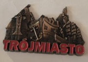 Magnes na lodówkę metalowy TRÓJMIASTO Sopot Gdańsk Gdynia Hel Jurata(43) 