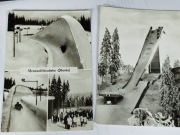 pocztówki X2 skocznia narciarska OBERHOF SCHANZE CZARNO-BIAŁE