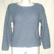 BŁĘKITNY SWETER SREBRNA NITKA MOHITO rozm S / M (A075) 