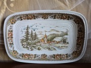 Winterling porcelana Roslau patera krajobraz górskiego miasteczka