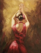 Obraz olejny-Tancerka Flamenco
