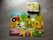 Puzzle dla dzieci podłogowe Duże 98x68 cm. Wieś. CzuCzu 