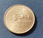 Moneta 1/4 dolara USA - Indiana 2002