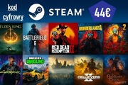 Steam 44 € Euro EU EUR Doładowanie Kod Karta Podarunkowa Gift