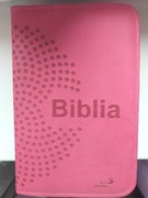 Nowa Malinowa Biblia dla kobiet w etui na zamek z paginatorami 