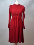 Sukienka Vila 36 S czerwona midi wiskoza elegancka świąteczna nowa