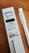 Dwa zestawy pojedynczych białych karniszy BEKRÄFTA IKEA 