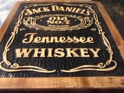Jack Daniels Ręcznie rzeźbione logo w drewnie Duży
