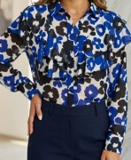 Koszula w kwiaty Moodo, koszula na guziki xs