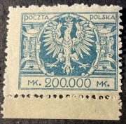 POLSKA Fi.177**, 1924r. - Duży orzeł na tarczy barokowej