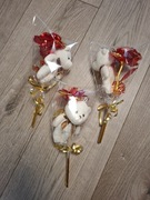 Walentynki wieczna róża złota czerwona miś breloczek prezent